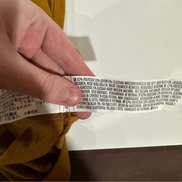 Forever 21 Sunset‎ Gold Long Sleeve V Neck Dress Size S - Picture 6 of 8